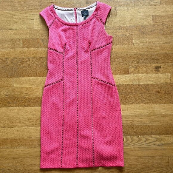 Adrianna Pappel Coral Cap Sleeve Sheath Dress Size 4 - Picture 1 of 10